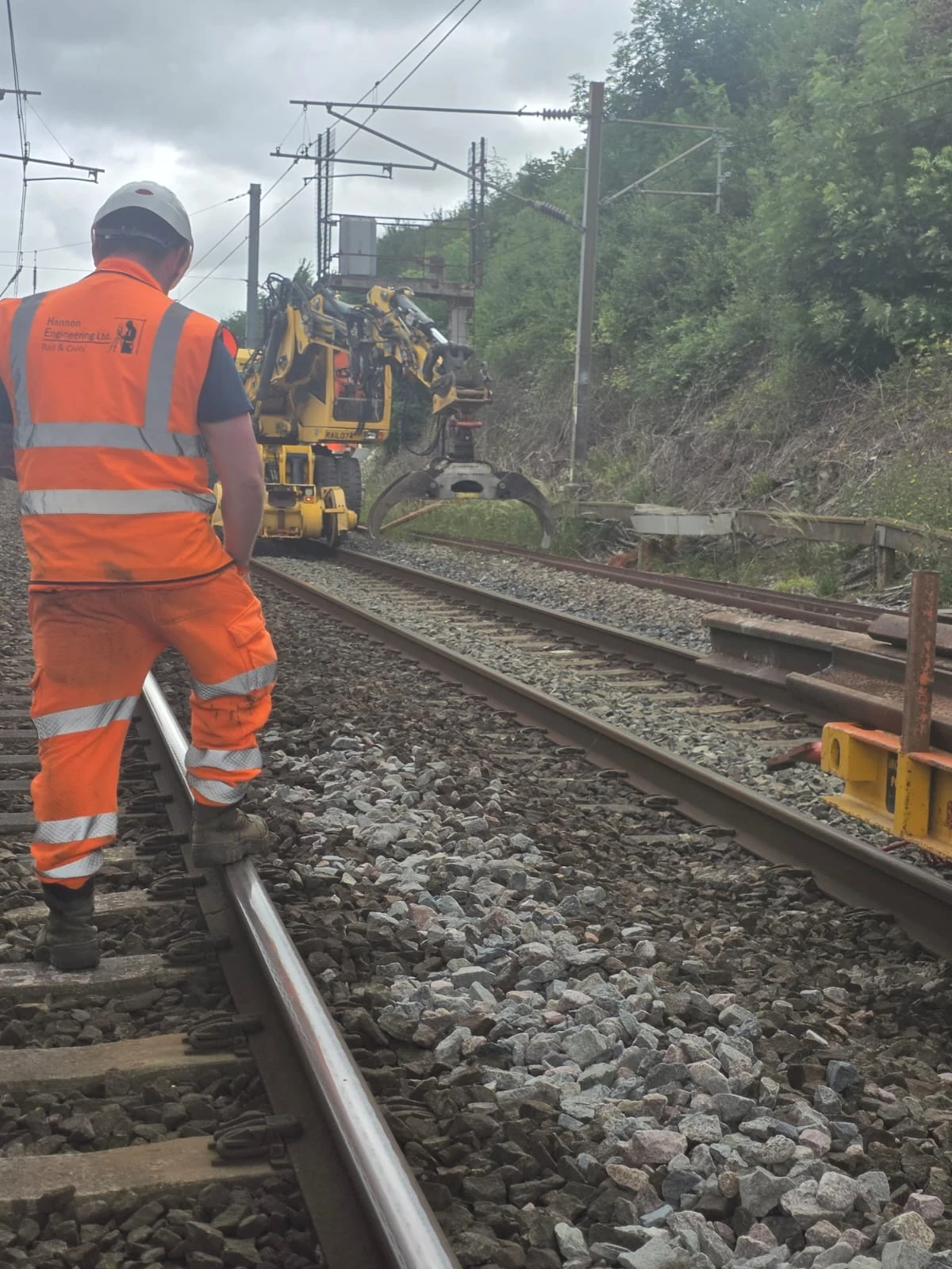 Rail engineering support team on site